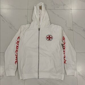 Chrome Hearts White & Red Big Logo Pullover Hoodie Men’s Size Large